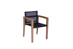[100102030] Armchair with armrests Candon textilene black