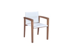[100102031] Sillón con brazos Candon textilene blanco