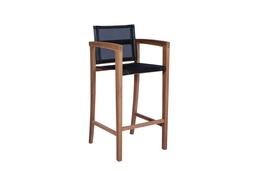 [100103001] Bar chair Candon black textilene