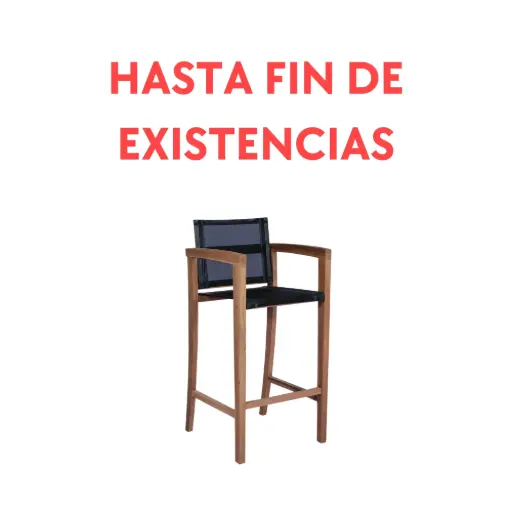 [100103001] Candon bar chair, black textilene