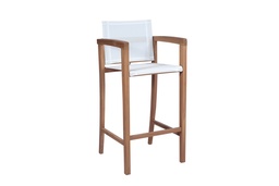 [100103002] Bar chair Candon white textilene