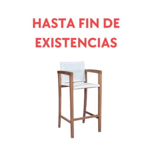 [100103002] Chaise de bar Candon blanc textilène