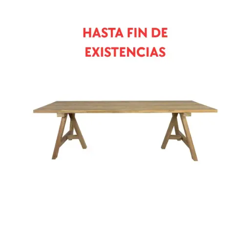 [100301072] Mesa rectangular Swann 280x100 cm teca reciclada