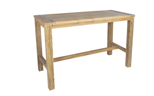 [100304002] Mesa  alta bar Tamu 200x80x110cm teca reciclada