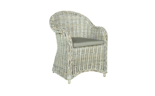[100102083] Fauteuil avec accoudoirs Hermon kubu naturel